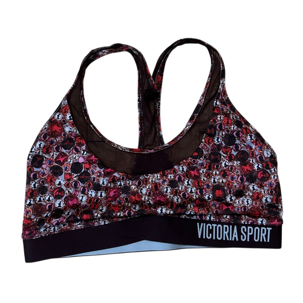 Victorias Secret The Player Racerback Sports Bra Womens Medium Multicolor NWT